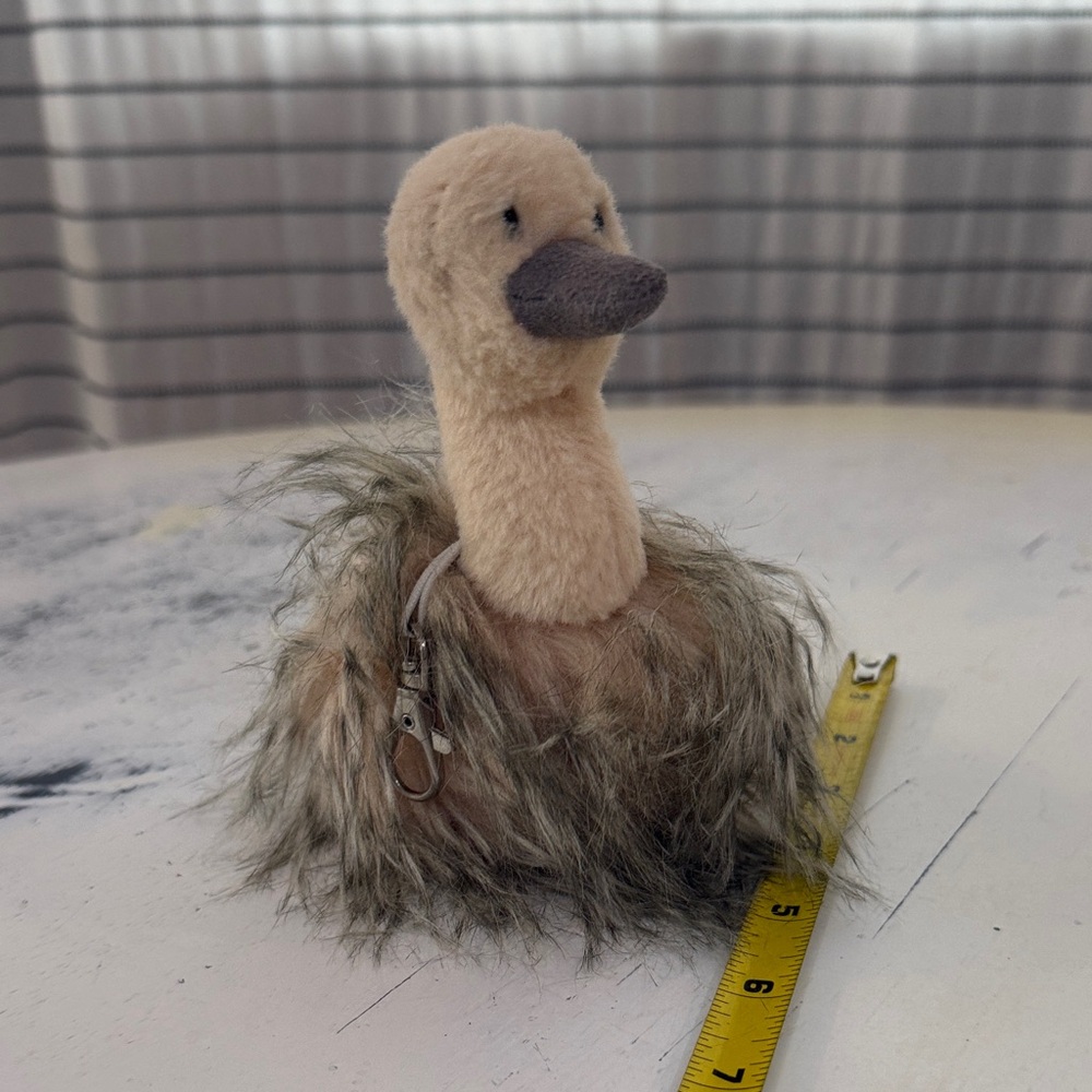 Plush Stuffed Animal Duck - Cream and Brown